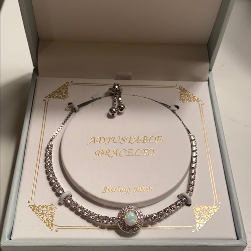 Adjustable sterling silver bracelet